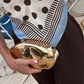 Hammered Metal Clutch Bag Gold
