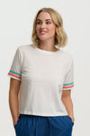 Shelby Boxy T Shirt Ric Rac Trim White