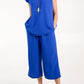 Lorrie Crop Trousers and Top Royal Blue