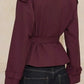 Wren Crop Blazer Jacket Burgundy
