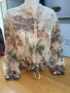 Lightweight Jacket Palm Print Cream