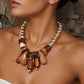 Neutral pendant chunky necklace