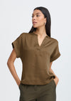Selita Placket Top Sepia