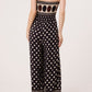 Carla Bandeau Polka Dot Jumpsuit  Black