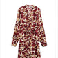 Geodora Dress Red & Orange