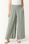 Mandy Wide Leg Cullote Trousers Khaki