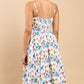 Leonora Floral Print Balloon Midaxi Dress