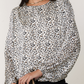 Cath Animal Print Bubble Top Black