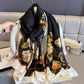 Blossom Satin Scarf Black