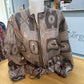 Lightweight Jacket Geometric Print Brown