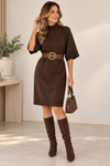 Abby Knit Dress Brown
