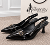 Sophia Patent Kitten Heels Black