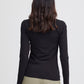 Pamila Long Sleeve Jersey Top Black