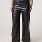 Evie Faux Leather Wide Leg Trousers Black