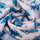 Powder Watercolour Birds Cotton Infinity Scarf