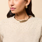 Dahlia Taupe Embellished Knit Jumper