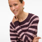 Doffy Jumper Berry & Brown Stripe