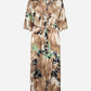 Dona 3  Shirt Dress in Camel & Green