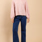 Mireille Dusty Pink Sequin Eyelash Jumper
