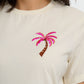 Luna T Shirt Off White Palm Print