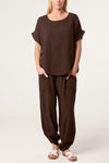 Leah Top and Barrel Leg Trousers