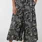 Evie Black and White Abstract Print Wide Leg Trousers