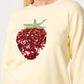 Karis Embellished Strawberry Jumper Buttermilk Yellow