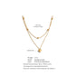 Layered Heart Gold Pendant Necklace