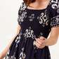 Ellie Midi Dress Navy & White