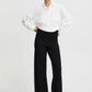 Morla Wide Leg Knit Trousers Black