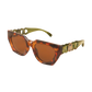 Luxe Zeilia Tortoiseshell and Olive Sunglasses by Powder