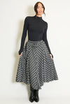 Nicky Checked Midi Skirt Black