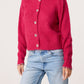 Autumn Floral Trim Cardigan Berry