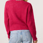 Autumn Floral Trim Cardigan Berry