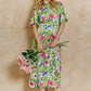Angela Midi Dress Green and Pink