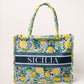 Sicilia Summer Tote Bag Lemon