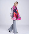 Eden Fuchsia Pink Oversized Floral Scarf