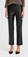 Kaddo Faux Leather Trousers Black