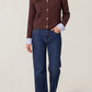 Alice Faux Collar Cardigan  Brown