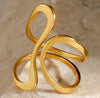 Abstract Design Ring Gold
