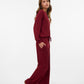 Hali Wide Leg Trousers Burgundy