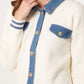 Mhari Knit Denim Trim Jacket
