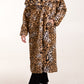 Sam Leopard Print Faux Fur Coat