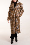 Sam Leopard Print Faux Fur Coat