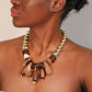 Neutral pendant chunky necklace