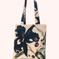 Powder Velvet Tote Bag Midnight Orchid