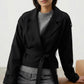 Wren Crop Blazer Jacket Black