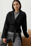 Wren Crop Blazer Jacket Black