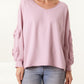 Eva V Neck Jumper Pink