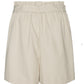 Odina Paperbag Belted Shorts Oatmeal
